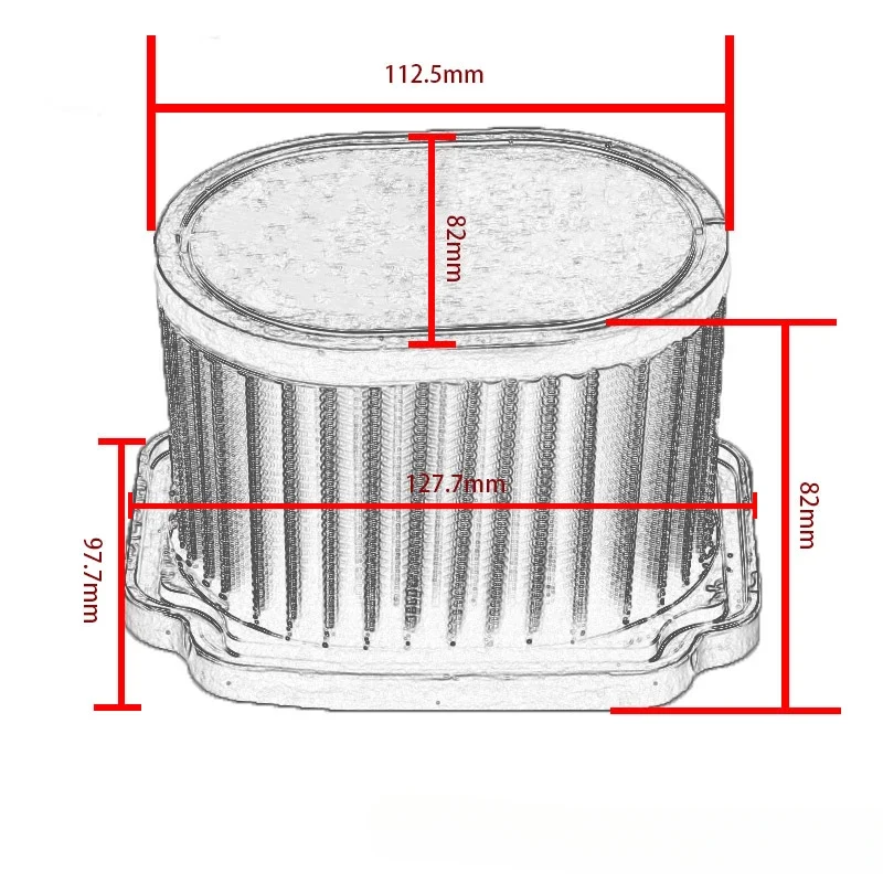 Motorcycle High Flow Air Filter   MT-07 FZ-07 XSR700 TENERE700 Rally Tracer 7 GT 700 YZF-R7 Intake Cleaner Accessories