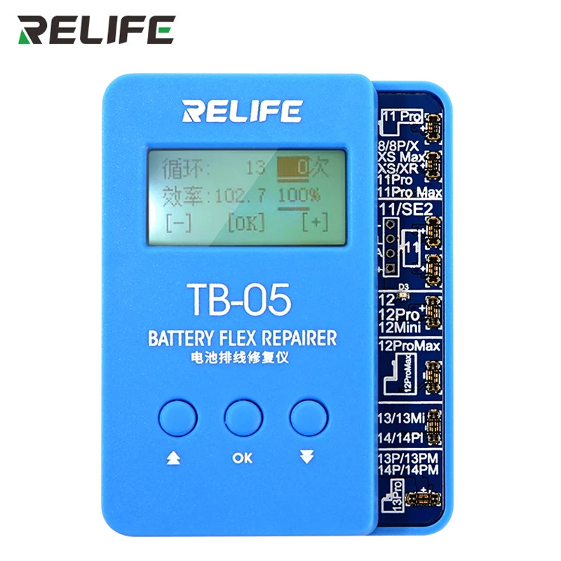 RELIFE instrumen perbaikan kabel baterai TB-05, alat pemulihan siklus Data baterai 8-14prmax untuk telepon