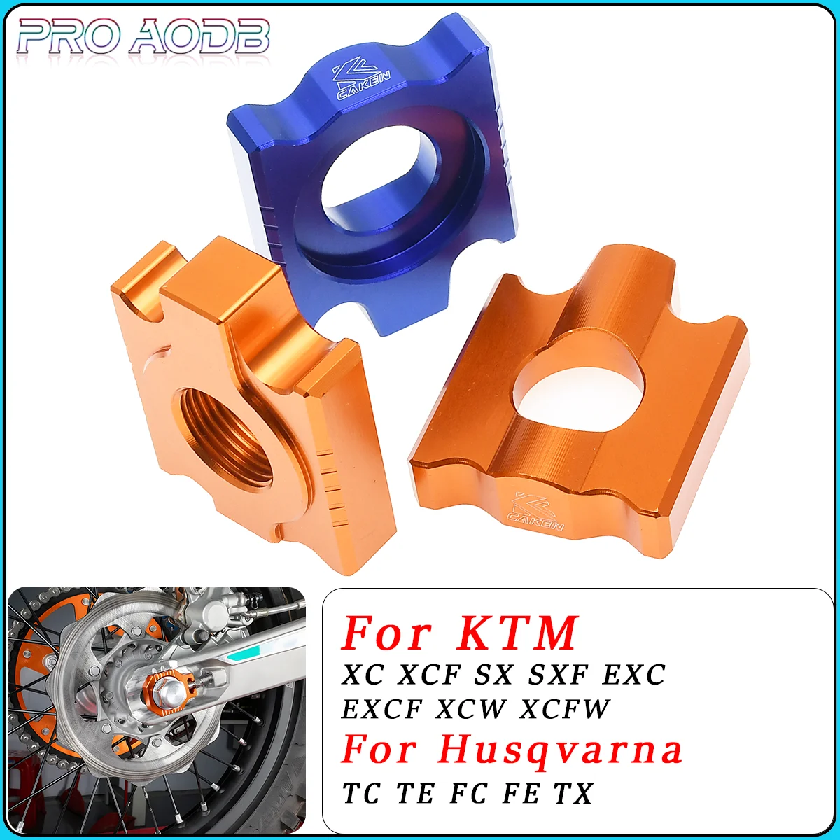 

EXC EXCF Motorcycle 20mm CNC Rear Chain Adjuster Axle Blocks For KTM XC XCF SX SXF XCW XCFW 125 200 250 300 350 450 500 530