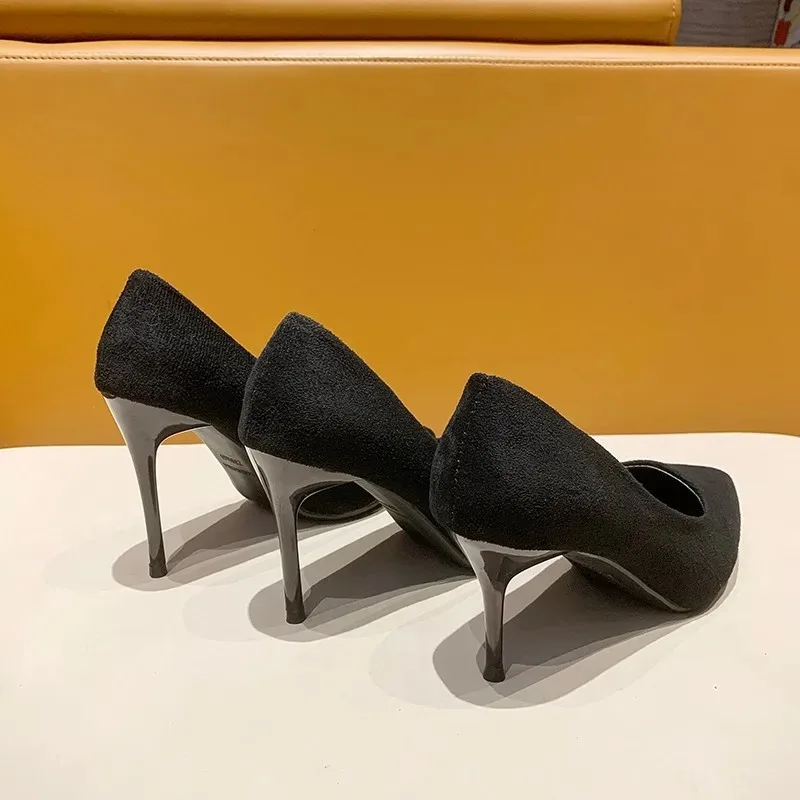 2024 New Women Pumps Suede High Heels Shoes Fashion Office Shoes Stiletto Party Shoes Female Comfort Women Heels