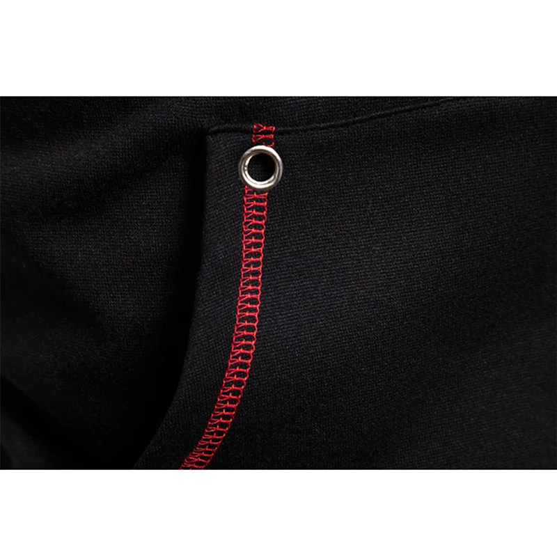 Tricô Casual dos homens Jogging Suit Outdoor Set Zipper Hoodies + Black Sweatpant 2pcs 2023 Primavera Moda New Streetwear S-4XL