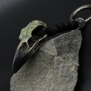Odin Crow Skeleton Keychain Vikings Eagle의 헤드 펜던트 키링 파라코드 로프 밧줄 북부 해적 룬 발크 넛 부적 보석 선물 10 최고의 판매 해적 키 체인 - №3