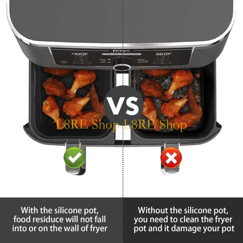 

L8RE Противень для выпечки аэрофритюрниц Силиконовые вкладыши для выпечки Силиконовая корзина для аэрофритюрниц