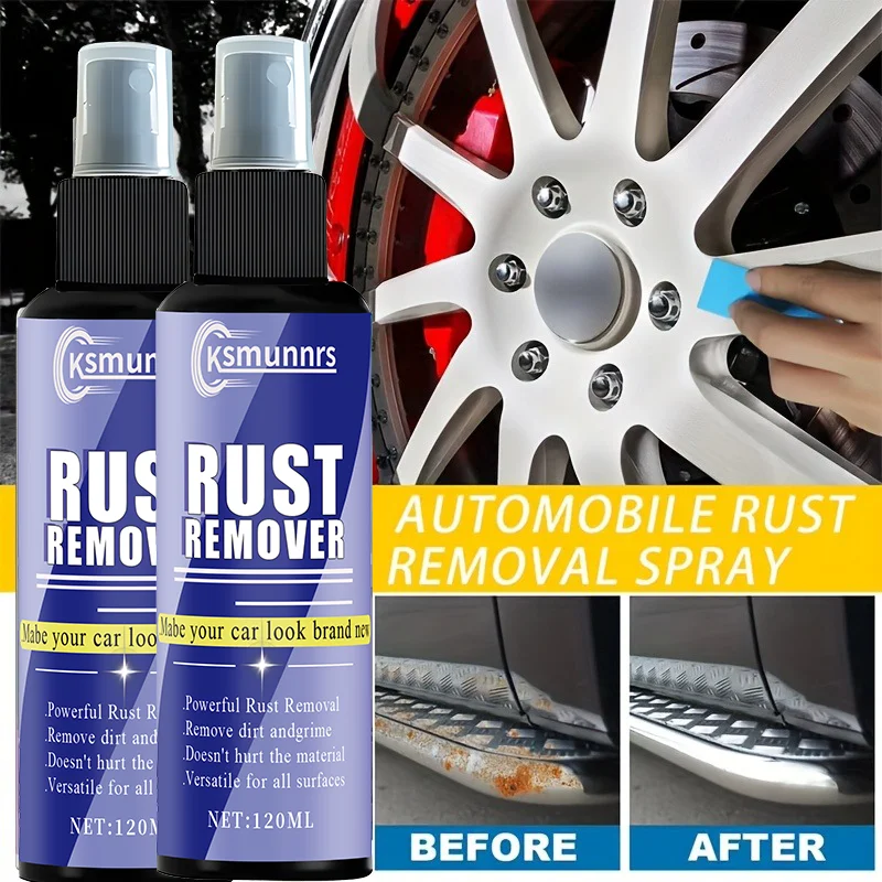 Automobile Rust Removal Spray - Metal Paint Cleaner, Maintenance Iron Powder Cleaner for Cars, Effective Rust Remover Rust Inhib