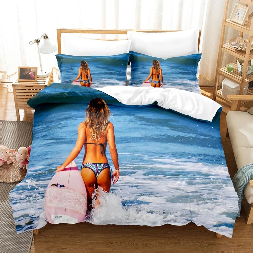 3Dsurf On The Sea Bedding Sets Duvet Cover Set With Pillowcase Twin Full Queen King Bedclothes Bed Linen