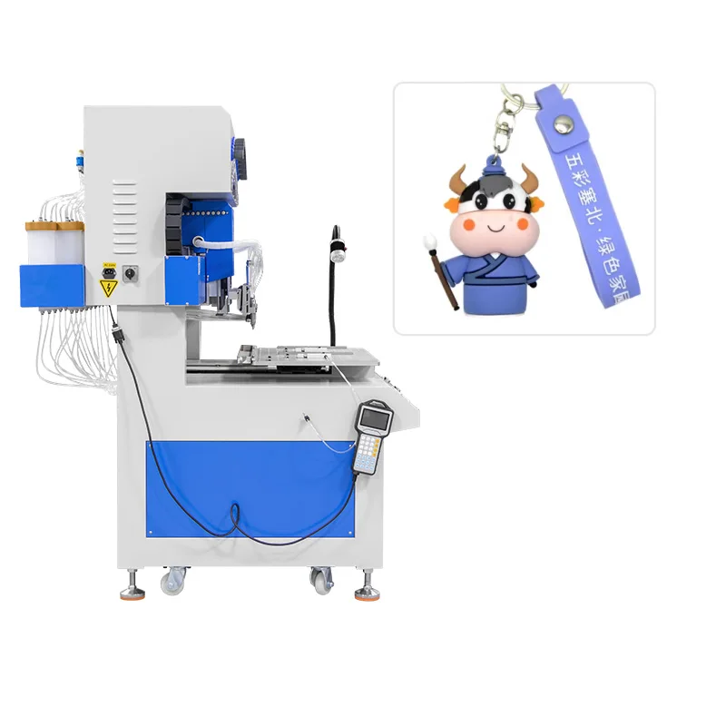 3D PVC Rubber Keychain Making Machine 3D PVC Rubber Patch Dispensing Machine for Label Keychain