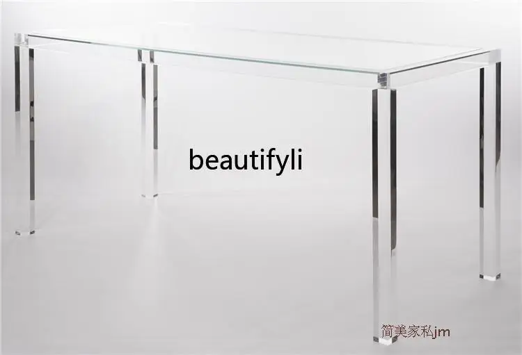 Acrylic Desk Fully Transparent Bedroom Writing Desk Modern Computer Desk Simple Organic Glass Dressing Table