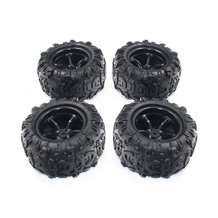 4PCS 9300-21 Rubber Tire RC Racing Car Tires 9300&9302 1/18 Scale on Road Wheel Rim Fit for RC Car