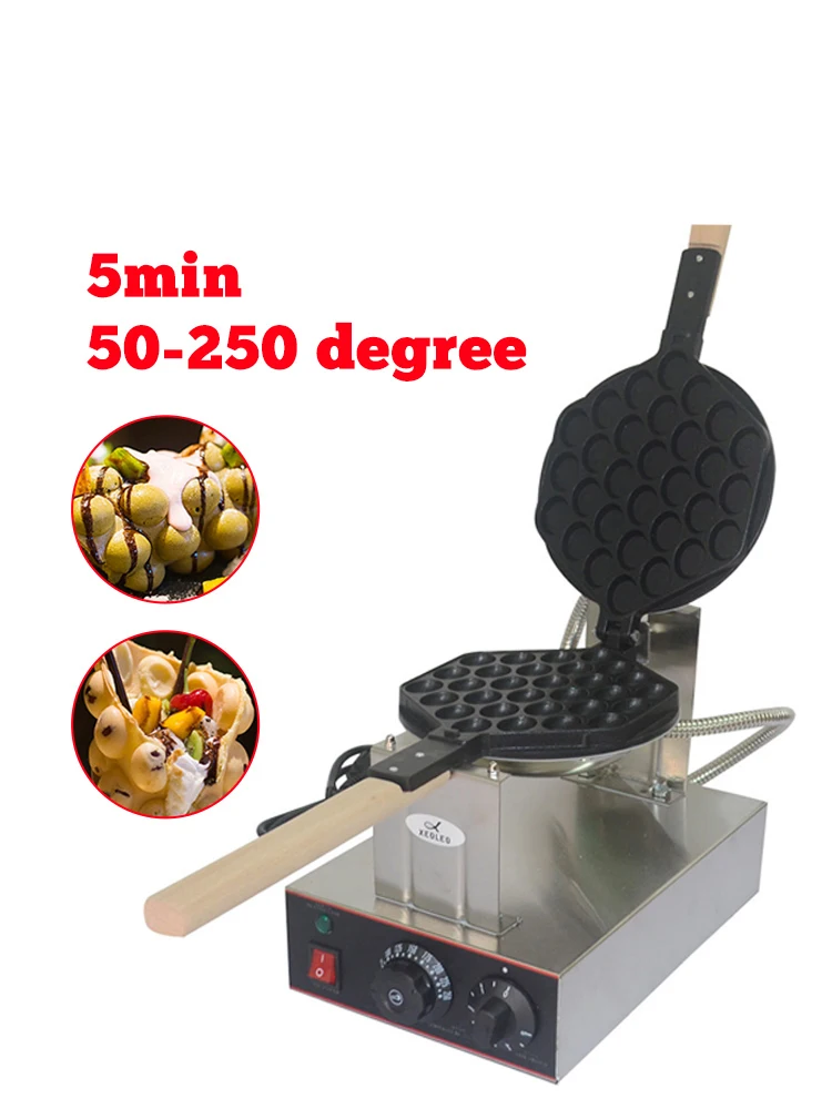 XEOLEO 1400W Electric Waffle Makers QQ Eggs Waffle Making Machines Hongkong Eggs Bubble Waffle Maker Eggettes ​Puff Waffle