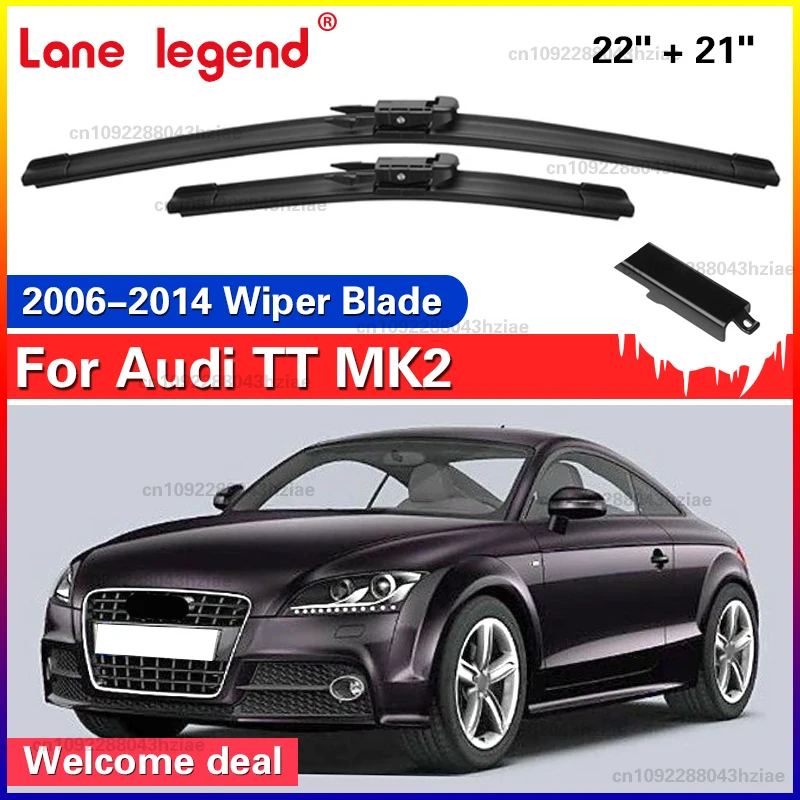 Für Audi TT MK2 Typ 8J 2006 2007 2008 2009 2010 2011 2012 2013 2014 Frontscheibe Windschutzscheibe Scheibenwischerblätter 22 "21"