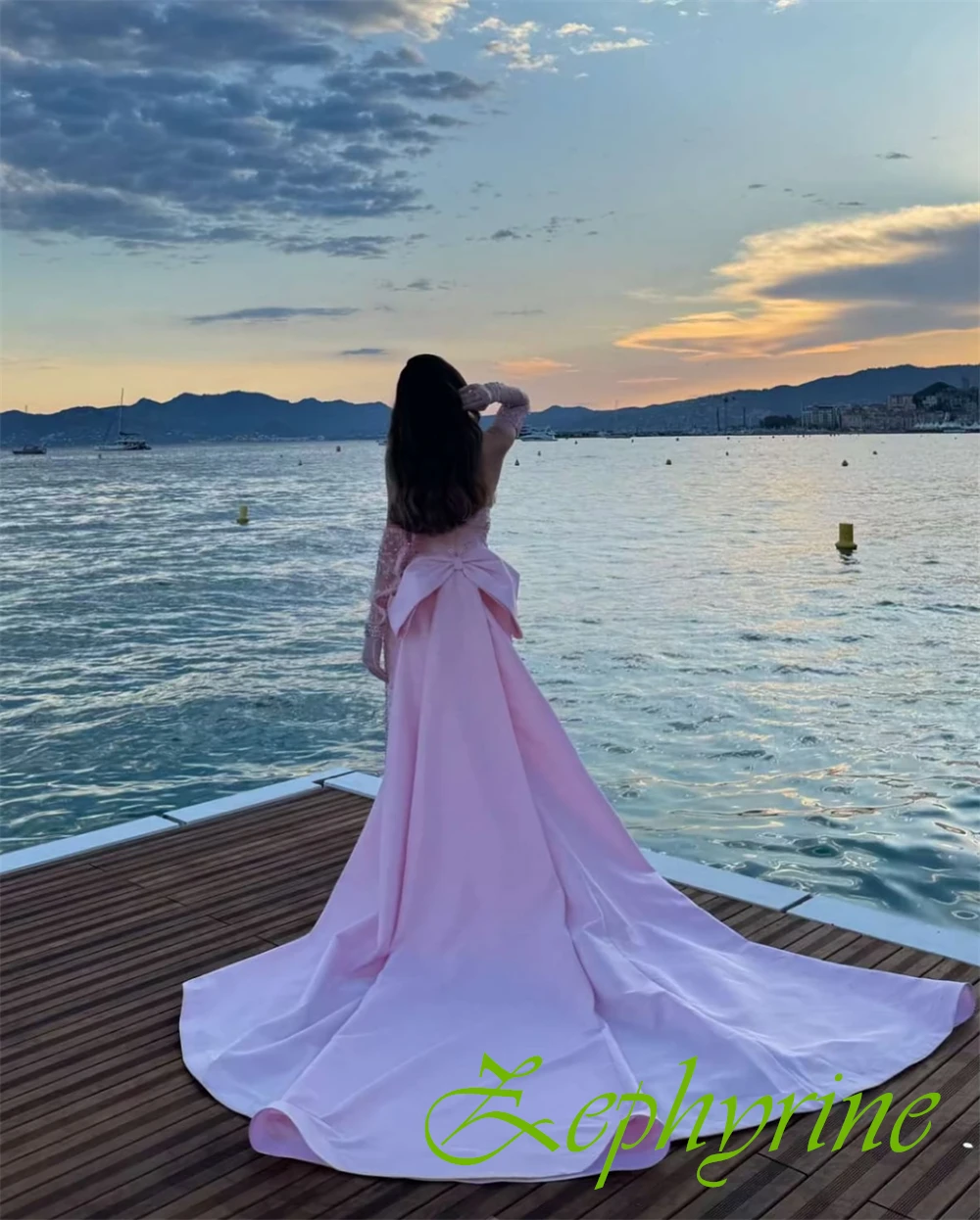 Personalizado de luxo cetim sem alças vestido noite elegante capela trem vestidos baile alta qualidade cristal ocasião especial vestidos