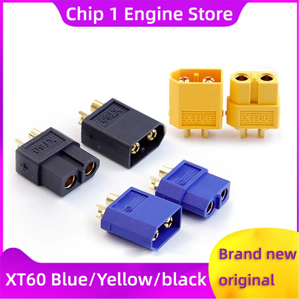 

5-30PCS XT60 XT-60 Male Female Bullet Connectors Plugs Yellow/Black/Blue For Amass For RC Lipo Battery Quadcopter Multicopter