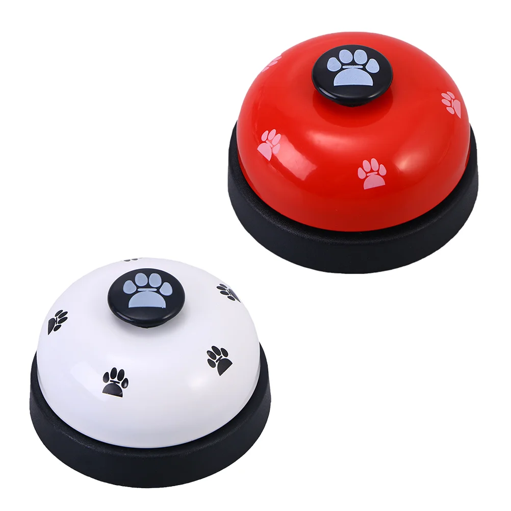 2 Pcs Pet Training Bells Dog Cat Door Bell Plastic Alloy Rust Proof Housetraining Potty Game Call Bell Lightweight Paws