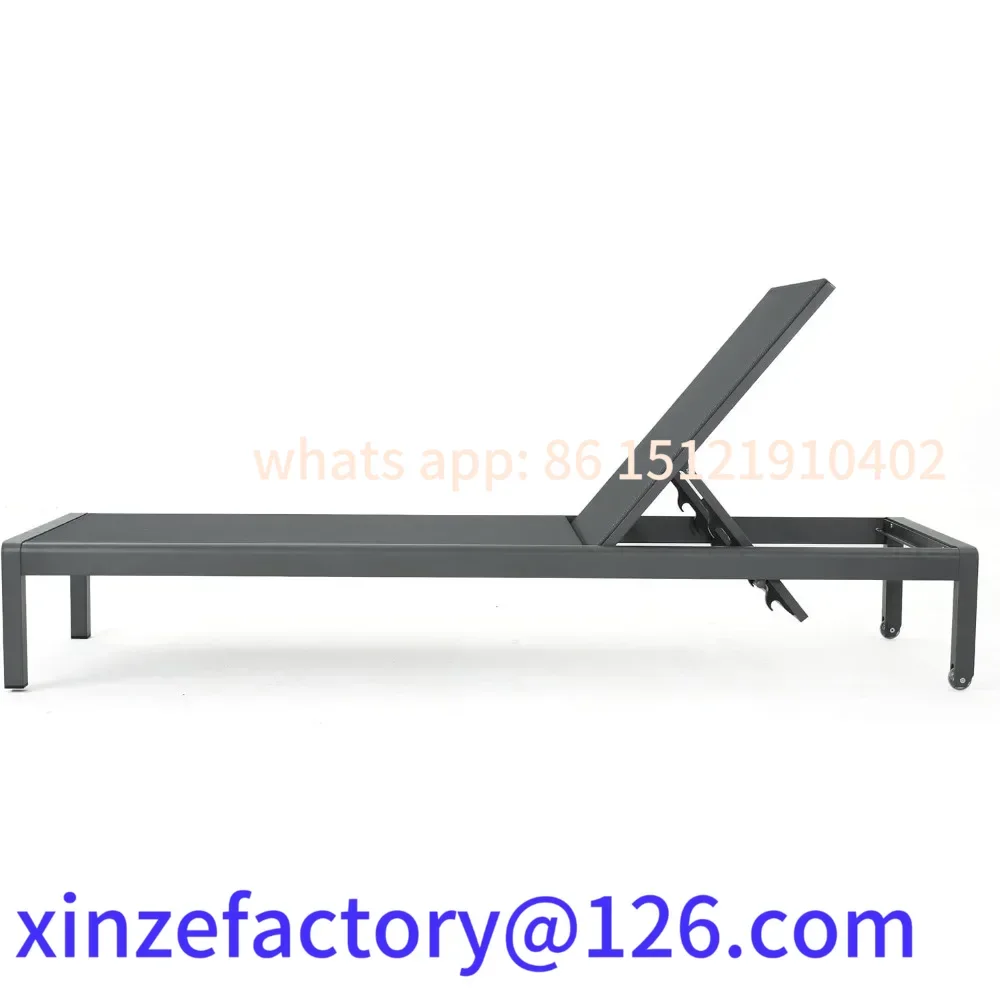 

Customizable ad Outdoor Aluminum Chaise Lounges with Mesh Seat