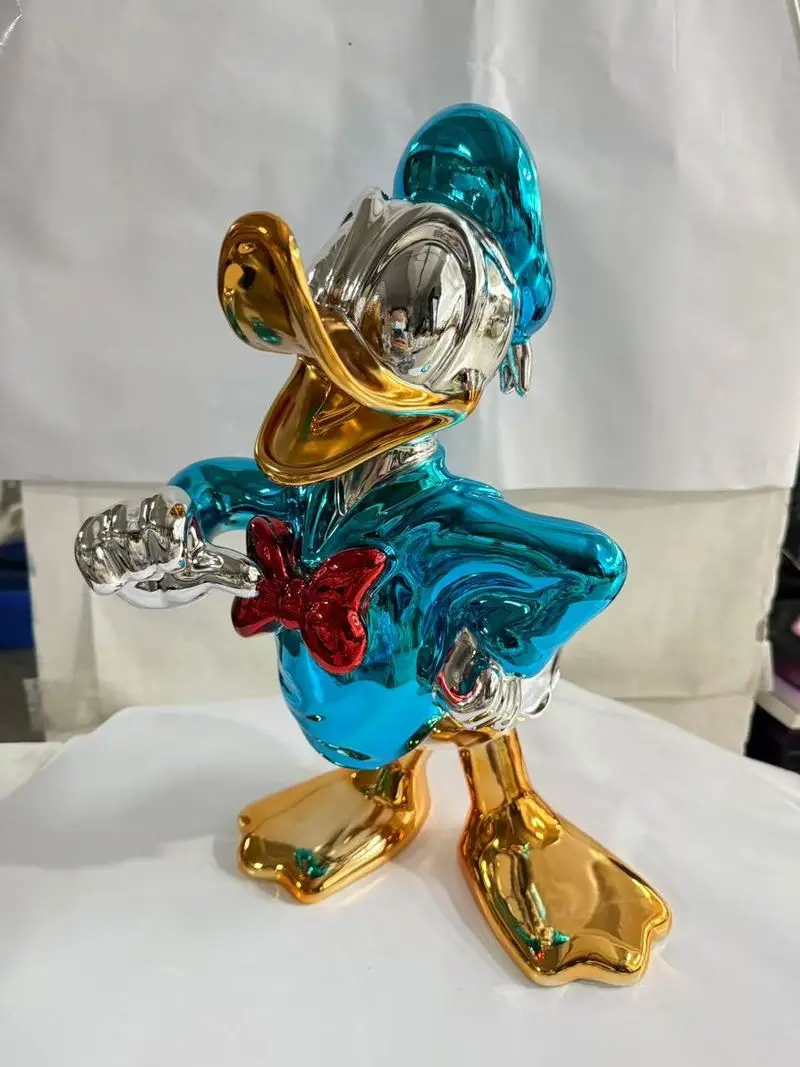 

Лидер продаж, новый гальванический Дональд Дак, стекловолокно, креативное украшение, персонализированный домашний мультфильм, индивидуальный праздничный подарок