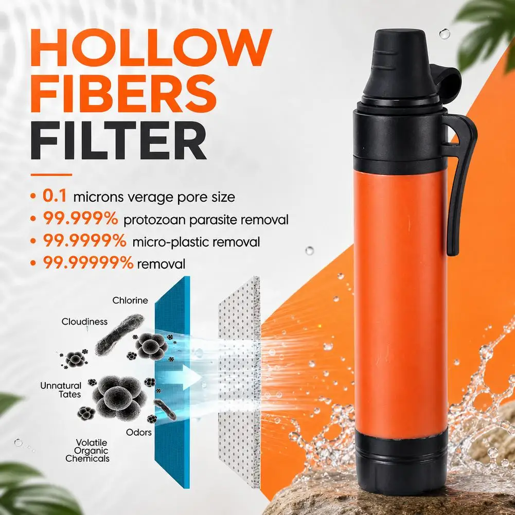 Outdoor Survival Outdoor Portable Life Direct Drinking Straw Filter Outdoor Water Purifier Filtration System
