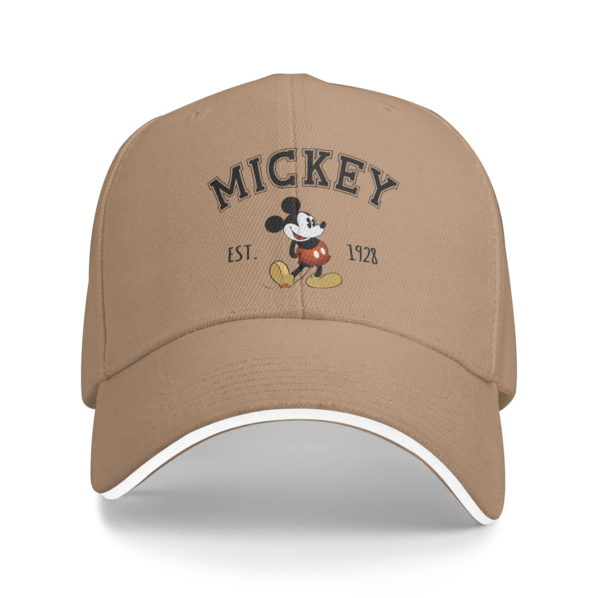 

Mickey and Co. est. 1928 Baseball Cap Casual Cartoon Sandwich Hat for Men Women Adjustable Sun Hat Outdoor
