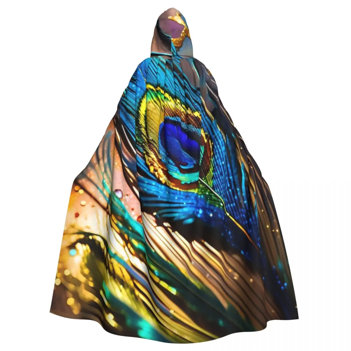 

Длинный плащ с капюшоном и абстрактным рисунком змеиной кожи, средневековый костюм ведьмы, накидка для косплея, накидка на Хэллоуин, вампир для взрослых, унисекс