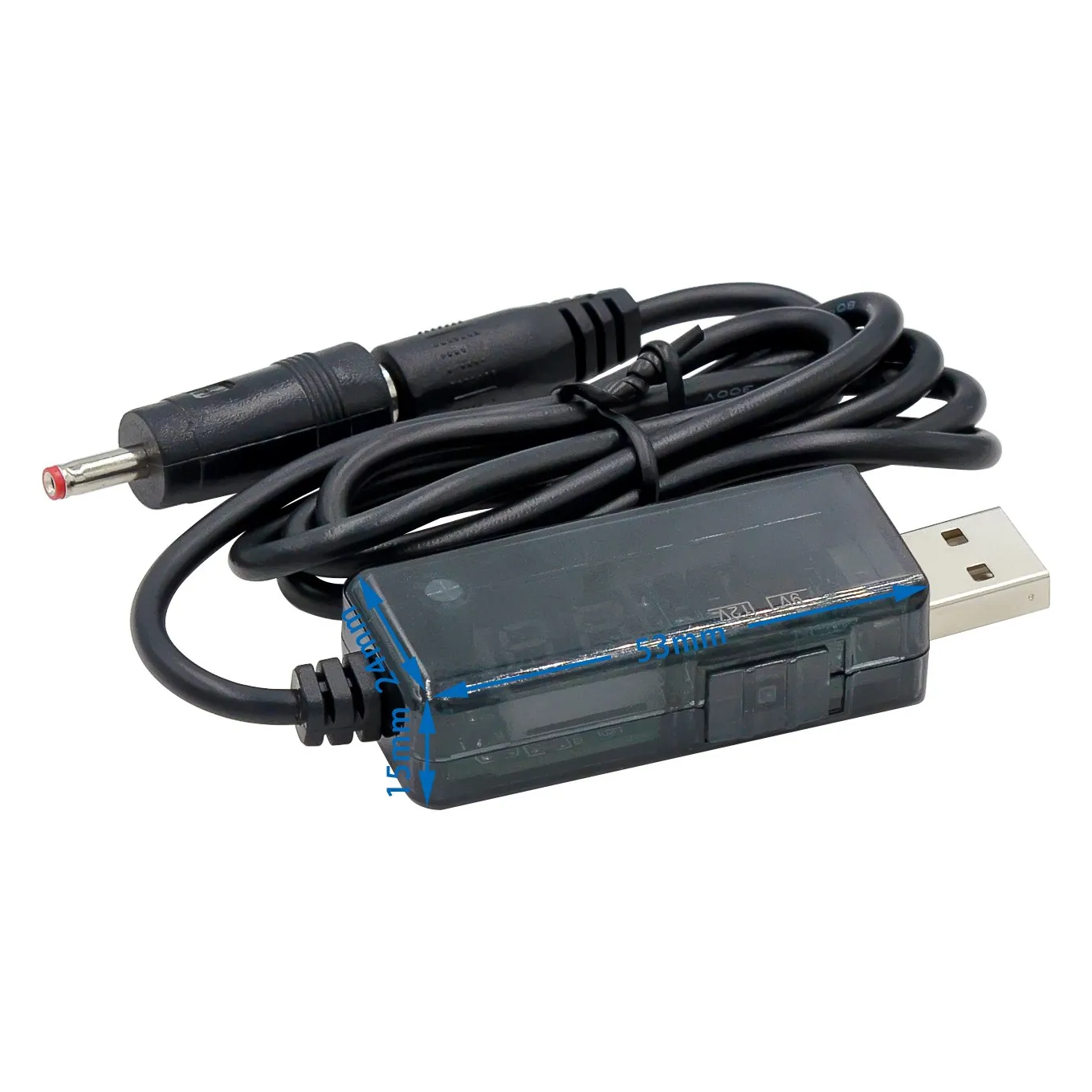 USB Boost Converter DC 5V to 9V 12V USB Step-up Converter Cable + 3.5x1.35mm Connecter For Power Supply/Charger/Power Converter