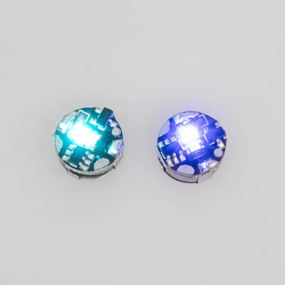 2pcs Magnetic Control Led Lamp Blue/Iceblue to Red Flashing Diy Model Making Toys Robots Car Modeling for Diorama