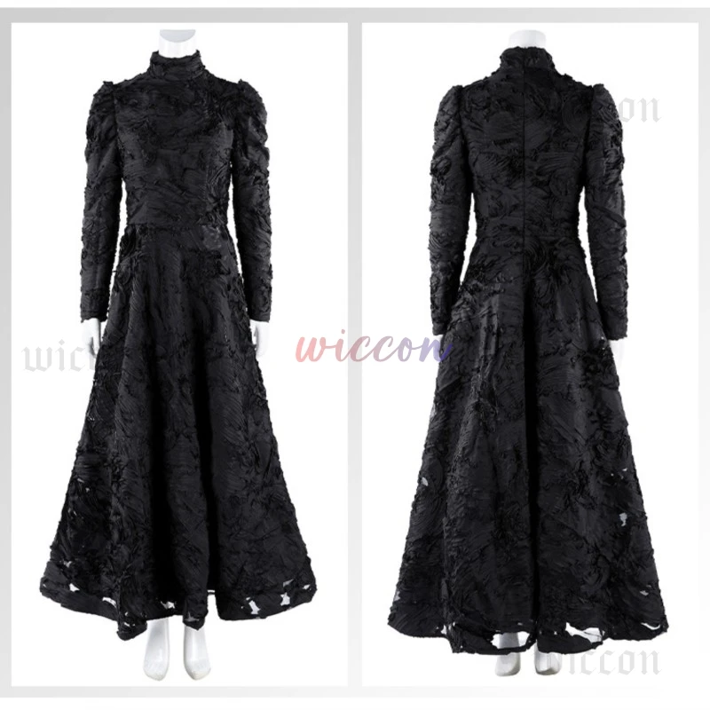 Movie Wicked Elphaba Cosplay  Costume Long Cloak Dresses Hat Uniform Women Girls Halloween Role Play Party Outfits Wig