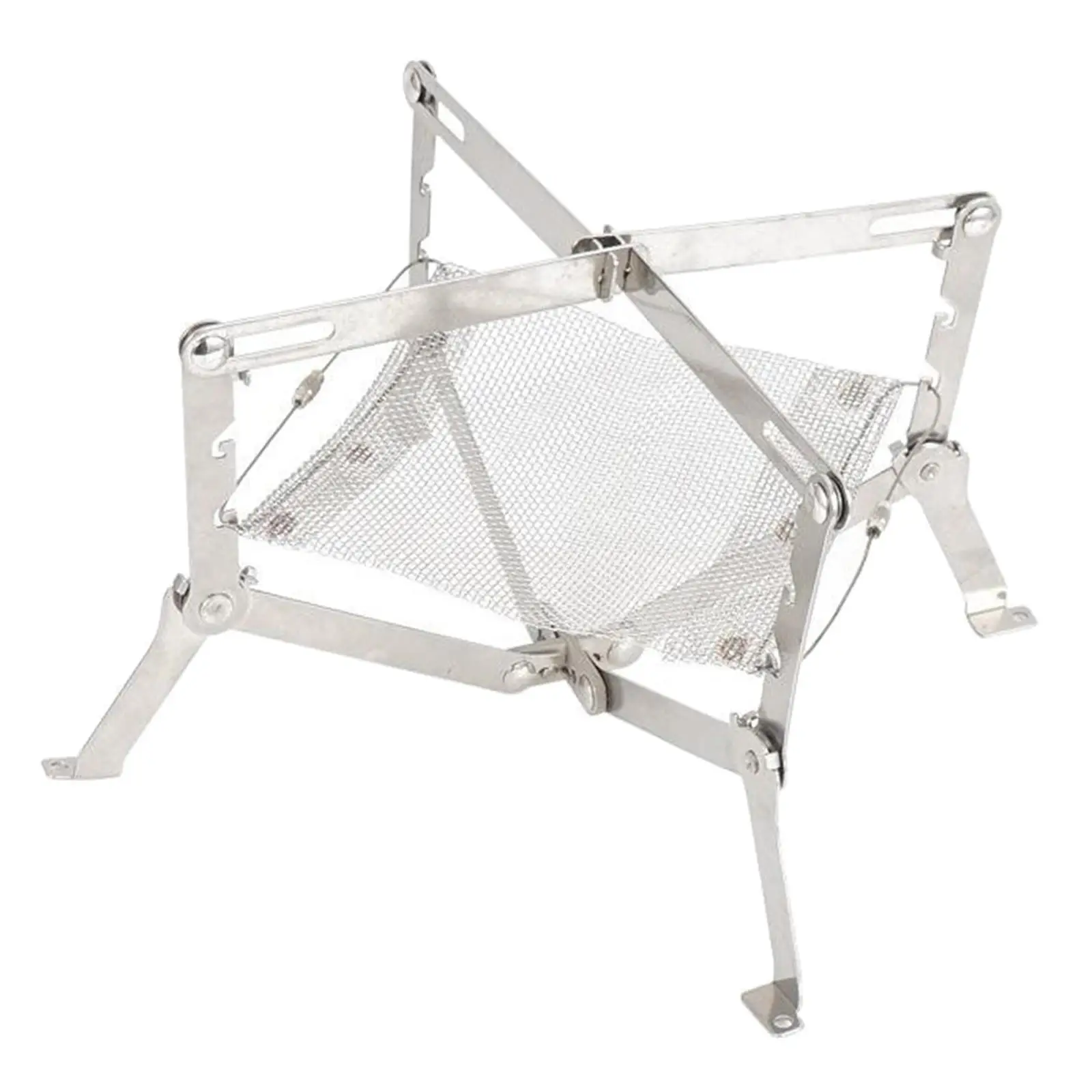

Outdoor Stainless Steel Grill Rack Grate Folding Camping Pot Rack Baking Cooling Grill Barbecue Wood Stove