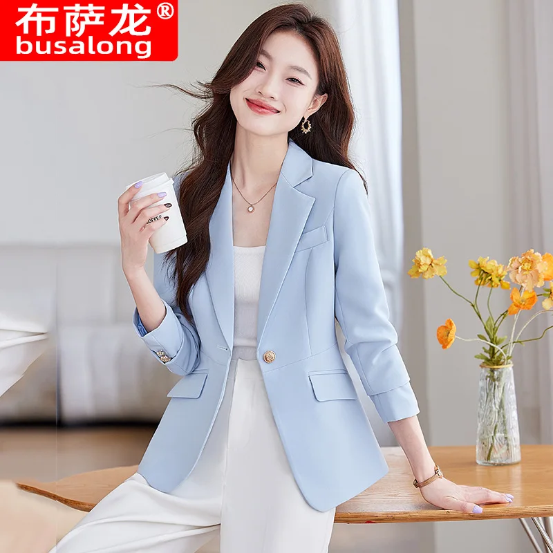

2025New Stylish Fashion Suit Casual Women's Long Sleeve Professional Blazer Formal Jacket Workwear6628