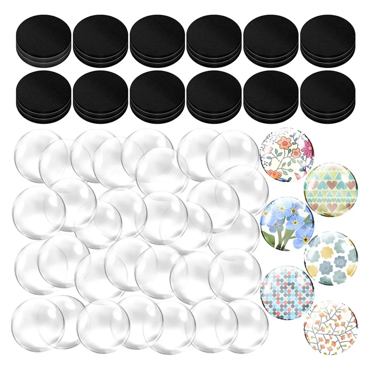 2026 NEW 36set DIY Craft Magnets Set with Adhesive Backing and Clear for Refrigerator and Crafting