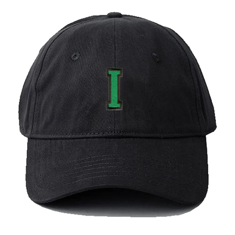 

Men's Baseball Cap Sport Letter I Embroidery Hat Black Embroidered Casual Baseball Caps