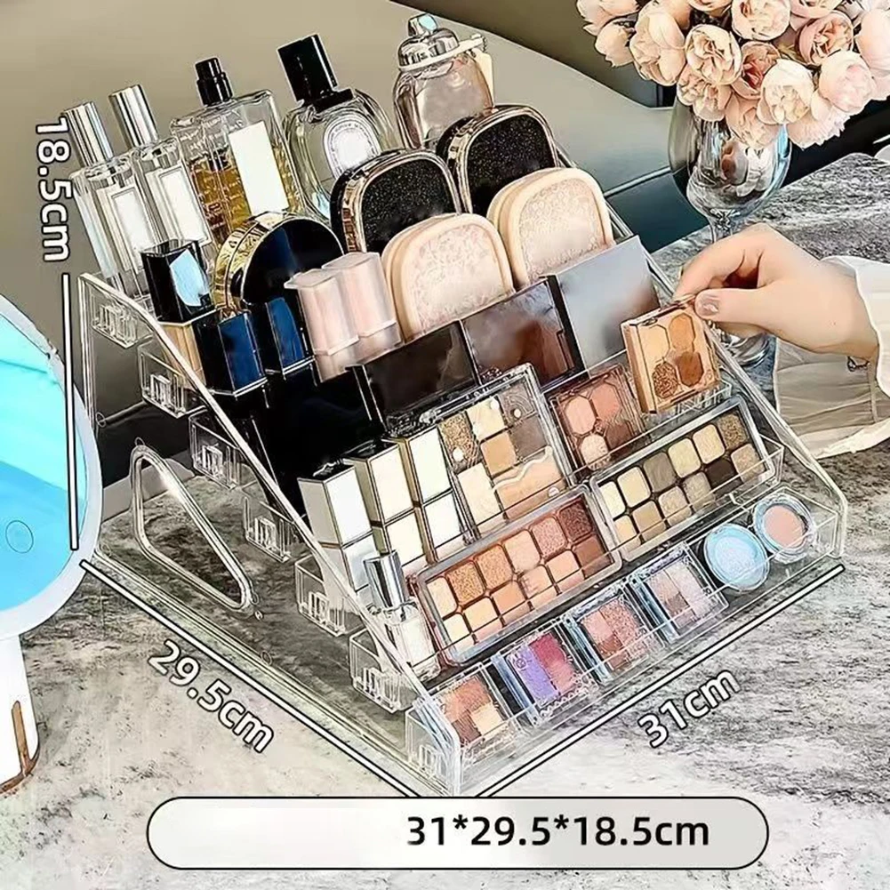 1PC 3/5/7 Layers Acrylic Nail Polish Display Rack Transparent Cosmetic Organizer Multi-layer Simple Mounting Rack Stand Holder