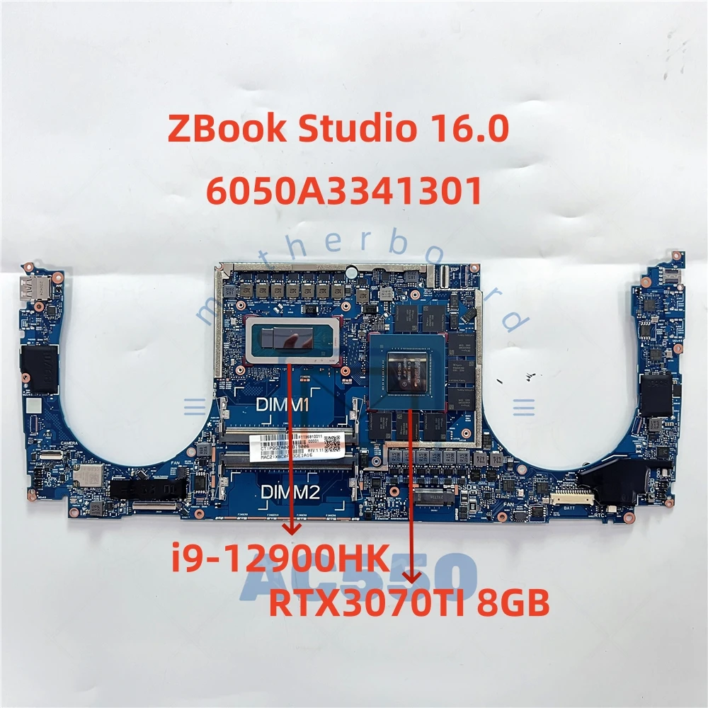 

Материнская плата для ноутбука 6050A3341301 для HP ZBook Studio 16 G9 с фонариками RTX3070TI 8 ГБ, полностью протестирована, работает идеально