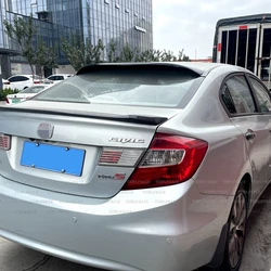 For Honda 9th Civic 2013 2014 2015 Spoiler ABS Glossy Black Car Rear Window Roof Spoiler Wing Body Kit Accessories