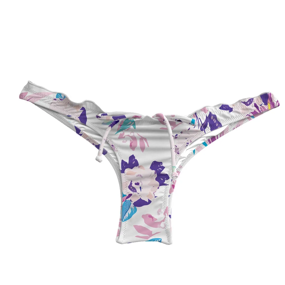 Maillot de bain sexy pour femmes, culotte taille basse, style brésilien, avec nœud décoratif, pour l'astronomie, vente en gros