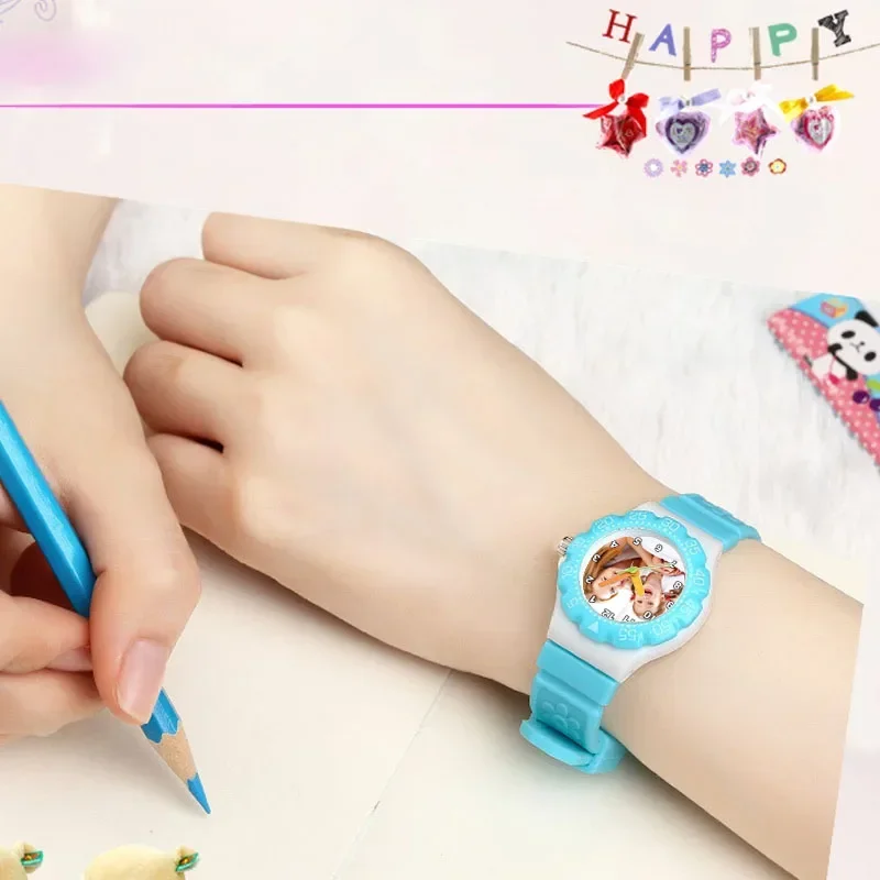A3331 Dropship reloj de goma para niños reloj con foto personalizada relojes con imagen personalizada reloj de pulsera creativo para regalo de cumpleaños para niños