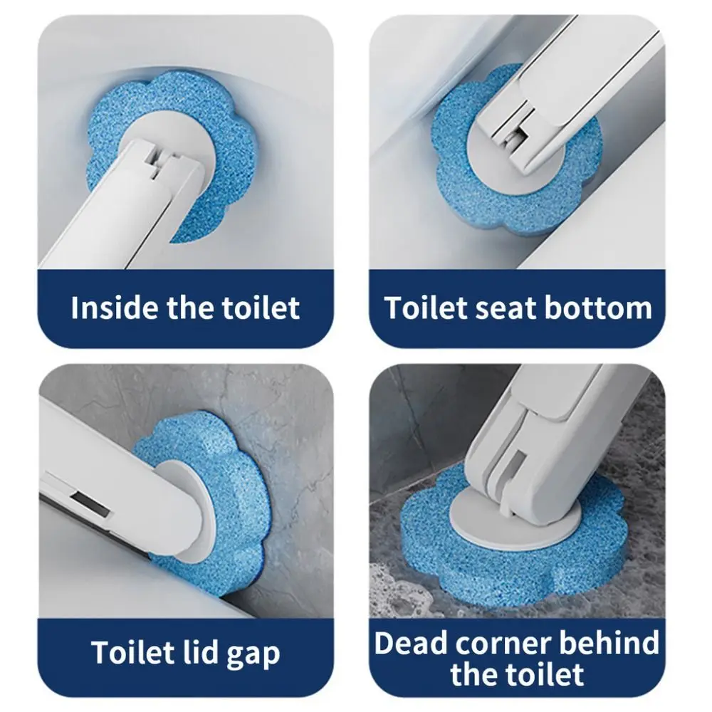 6Pcs Wall-mounted Disposable Toilet Brush Dissolving No Dead Angle Toilet Cleaning Stick Deodorization view 6