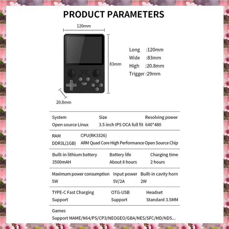 

2025 RGB20S Retro Game Console Durable 16G+128G 3.5 Inch IPS Screen Open Source System (Yellow),RGB20S Retro Game Console Durabl