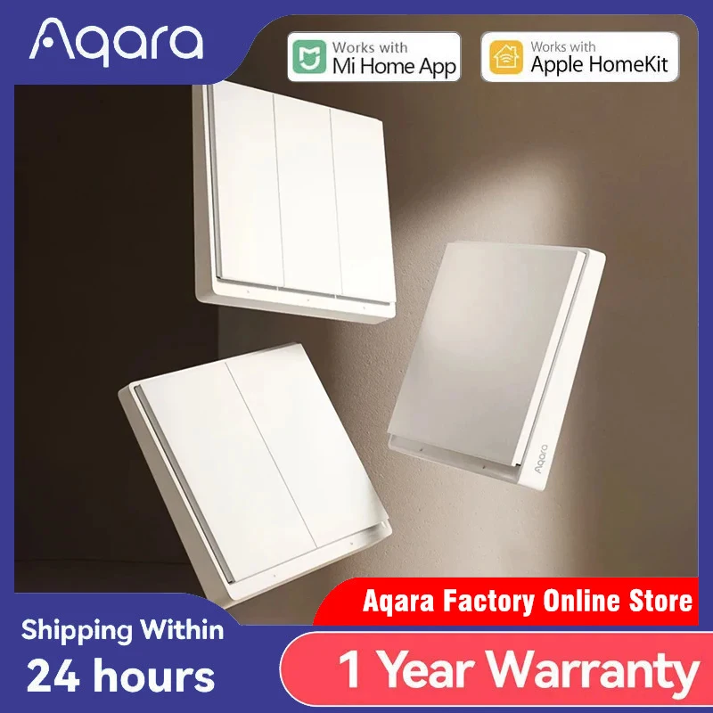 Newest Aqara Smart Wall Switch E1 ZigBee Smart Home Wireless Light Switch Fire Wire With NO Neutral For Xiaomi Mi Home homekit