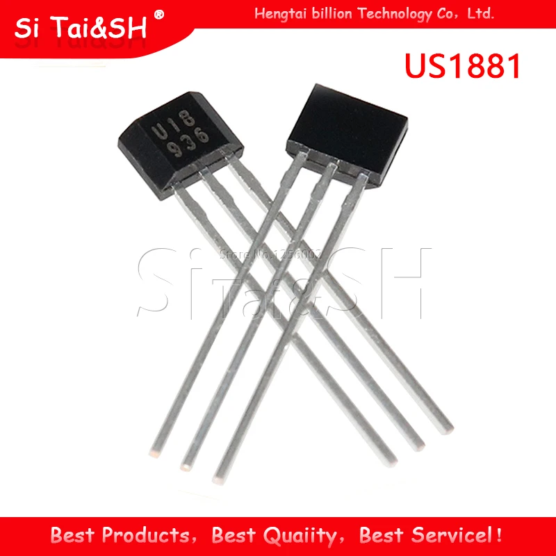 20pcs U18 US1881 TO-92 OH188 1881 U18 TO92 Hall Effect Sensor Magnetic Detector Hall Sensor Motor