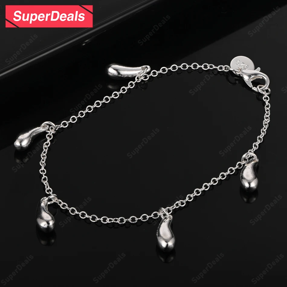 

SuperDeals 925 Sterling Silver Bracelet Women Engagement Wedding Party Birthday Gifts Trendy Accessories Fashion Charm Jewelry