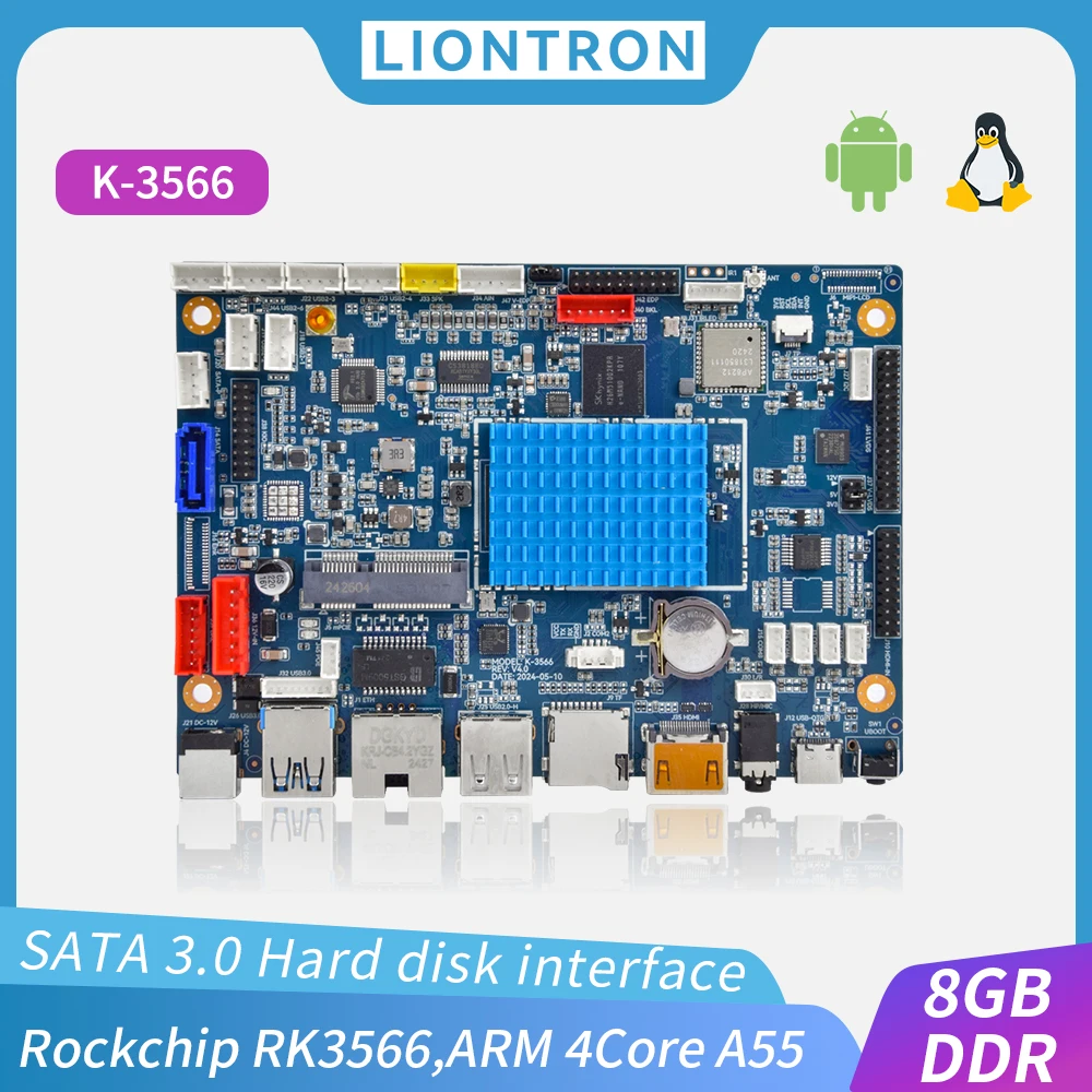 Placas base Liontron AloT 4 + 128 GB 1 potencia informática superior integrada LVDS y EDP para máquina expendedora Android Linux