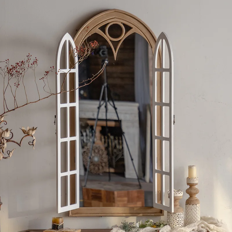 LH restaurant wall decoration can open false windows B & B photography props
