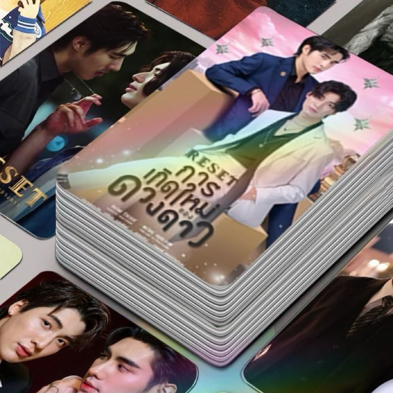 

30/50PC No Repeat Panpond Peterpan Pondponlawit Zhang Jinqi Wang Bin Thai TV Reset Drama Stills Double-sided Printed 3 Inch Card