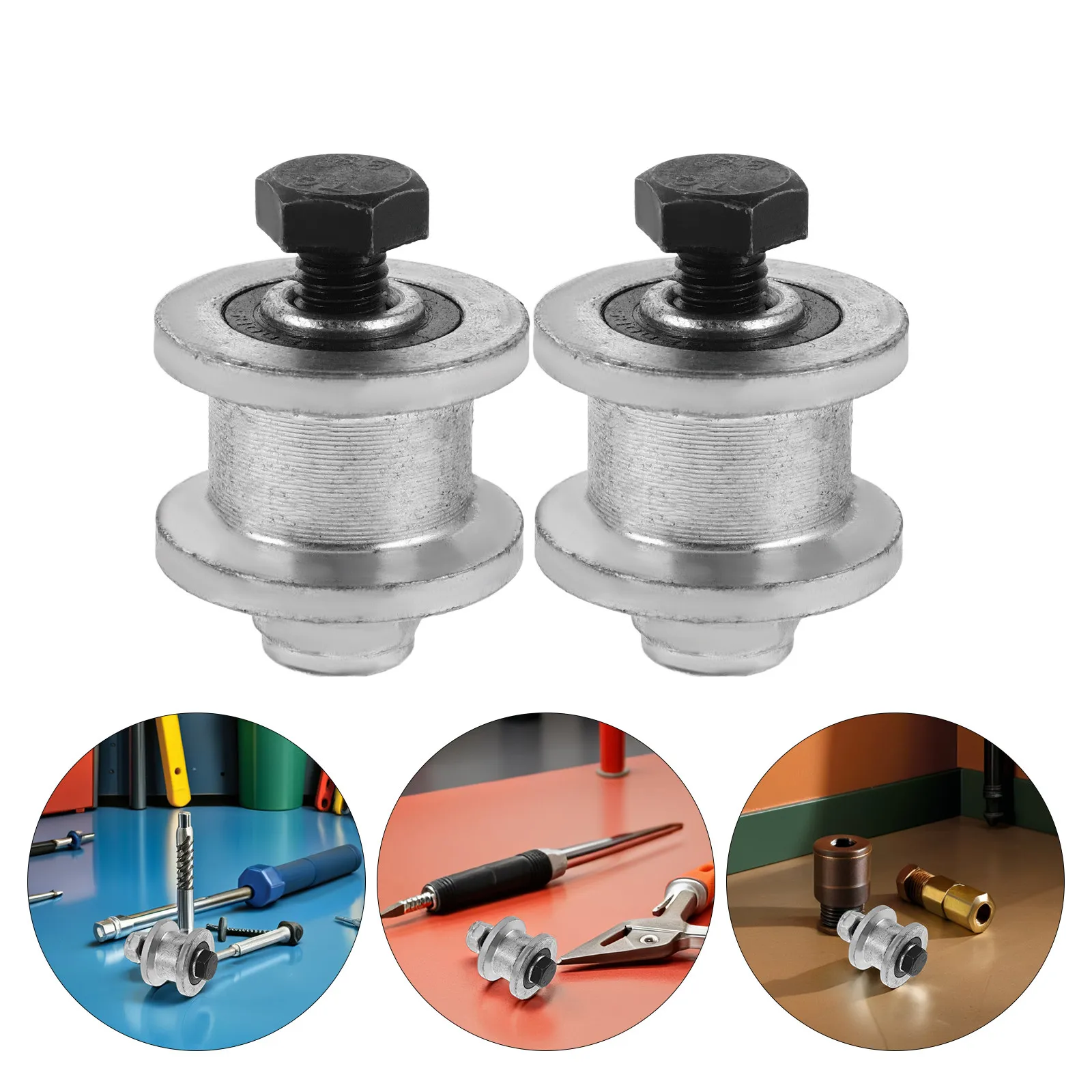 2Pcs Automatic Tarp Pulley Heavy Duty Vehicle Tarp Wheel Smooth Rolling Support Replacement Part for Dump Truck Trailer