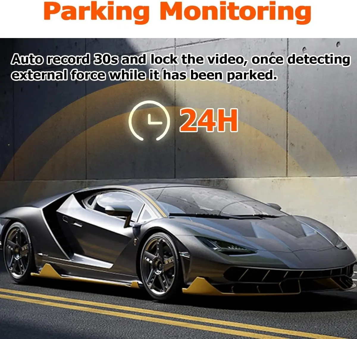 Dashcam Ganda 1080P dengan SD 32GB, LCD 3', Tipe-C, HDR, Sensor-G, Penglihatan Malam