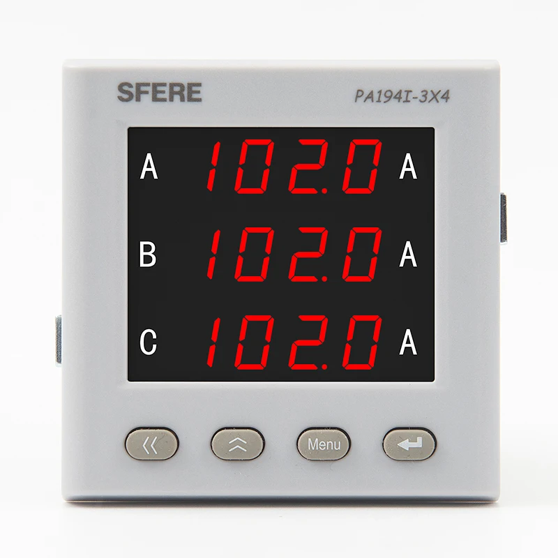 Sfel PA194I-3X4 Digital Display Three Phase AC Voltage and Current Meter Multi Functional Intelligent Power Instrument