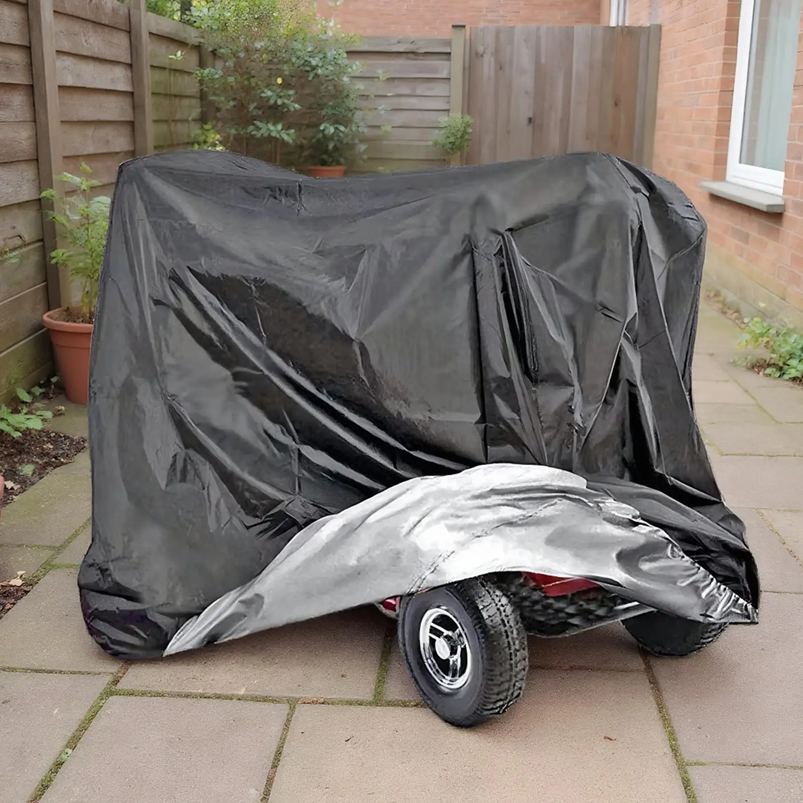 

Electric Mobility Scooter Cover Anti-UV Windproof Vehicle Accessories Black Power Assisted Mobility Scooter Cover For Dust Snow