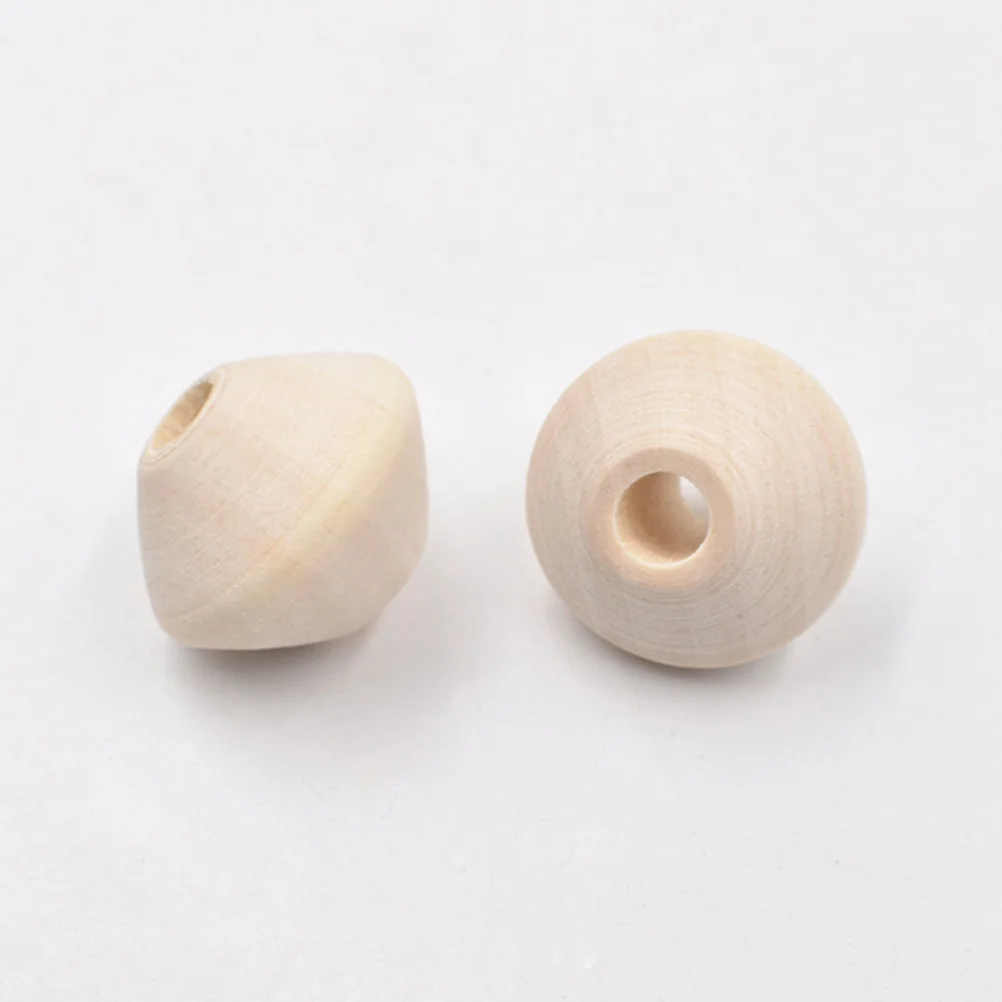 

40pcs Natural Wooden Abacus Beads For Diy Jewelry Making Craft Projects Kids Room Decor Unfinished Plain Spacer Beads