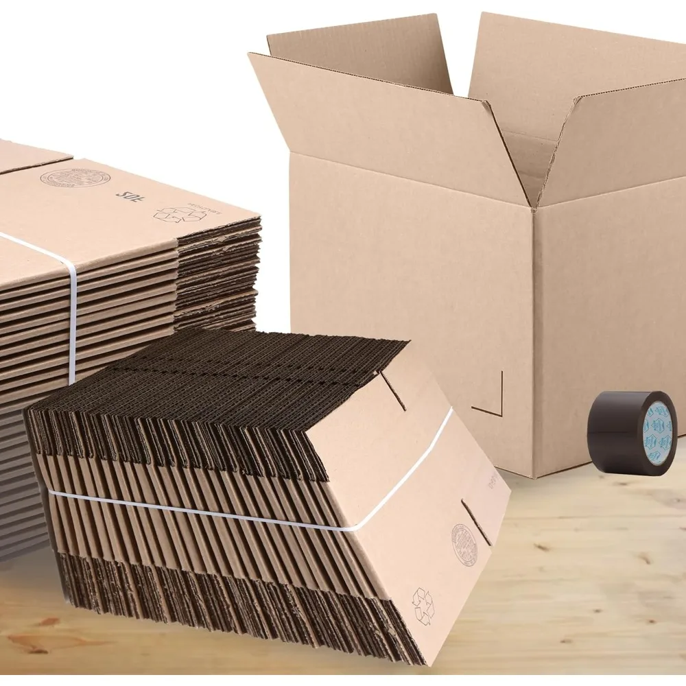 16x16x16 Corrugated Cardboard Shipping Boxes 25-Pack - Brown/Kraft for Mailing, Packing, Moving, Storage Solutions