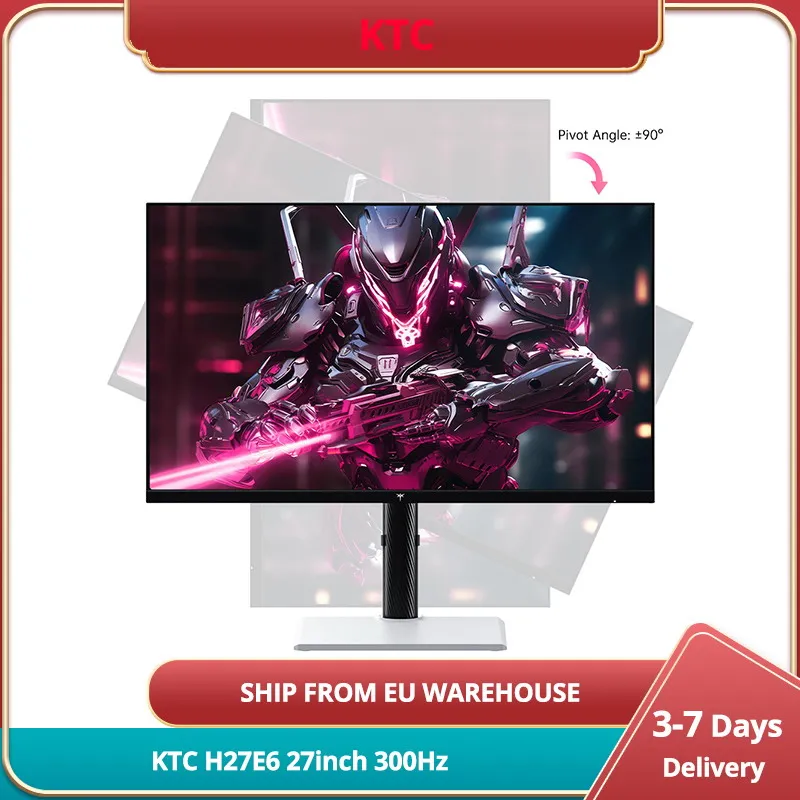 En stock! KTC H27E6 27 pouces moniteur de jeu 2560*1440 QHD écran IPS rapide 300Hz taux de rafraîchissement jusqu'à 320Hz HDR 400 1Ms temps de réponse FreeSync & G Sync