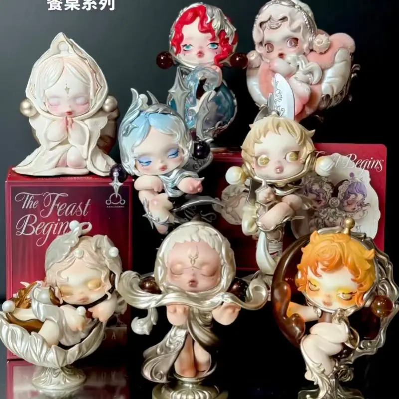 حقيقية POPMART SKULLPANDA الجدول سلسلة اليدوية صندوق أعمى لعبة زخرفة هدية الكريسماس رائعة وجميلة #2